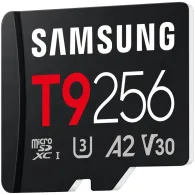 Karta SD Samsung T9 SDXC 256B MB-MH256TB/WW z czytnikiem - UHS-I, U3, V30, A2, Zapis do 130MB|s, Odczyt do 200MB|s