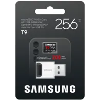 Karta SD Samsung T9 SDXC 256B MB-MH256TB/WW z czytnikiem - UHS-I, U3, V30, A2, Zapis do 130MB|s, Odczyt do 200MB|s
