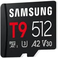 Karta SD Samsung T9 SDXC 512GB MB-MH512TB/WW z czytnikiem - UHS-I, U3, V30, A2, Zapis do 130MB|s, Odczyt do 200MB|s