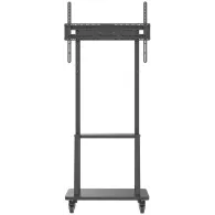Stojak podłogowy Techly ICA-TR30 - TV 55-100", do 150kg, regulowany, 2 półki, Czarny