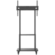 Stojak podłogowy Techly ICA-TR30 - TV 55-100", do 150kg, regulowany, 2 półki, Czarny