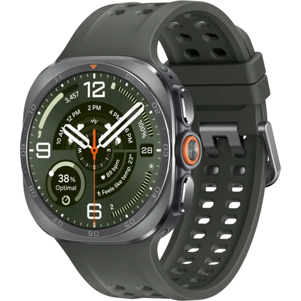 Smartwatch Samsung Galaxy Watch Ultra2 SM-L715FZSAEUE - 47 mm, LTE, Srebrny tytan, Marine Band oliwkowy