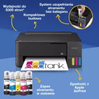 Drukarka atramentowa Epson EcoTank L1350 C11CL65403 - Wi-Fi, 5760x1440 dpi, 4 kolory