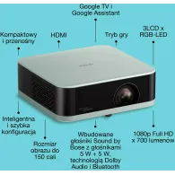 Projektor Epson Lifestudio Pop EF-61G V11HB72340, FHD, 700 lumenów, 5m:1, 1.6kg, Google TV, Zielony | Sklep ITnes.pl, IT for BUSINESS