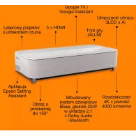 Projektor Epson Lifestudio Grand EH-LS670W V11HB82040, 3LCD, UHD 4K (3840x2160), Biały | Sklep ITnes.pl, IT for BUSINESS