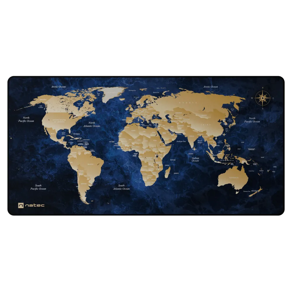 Podkładka pod mysz Natec World Deep Blue NPO-2243 - 800x400x2,5 mm, Niebieska