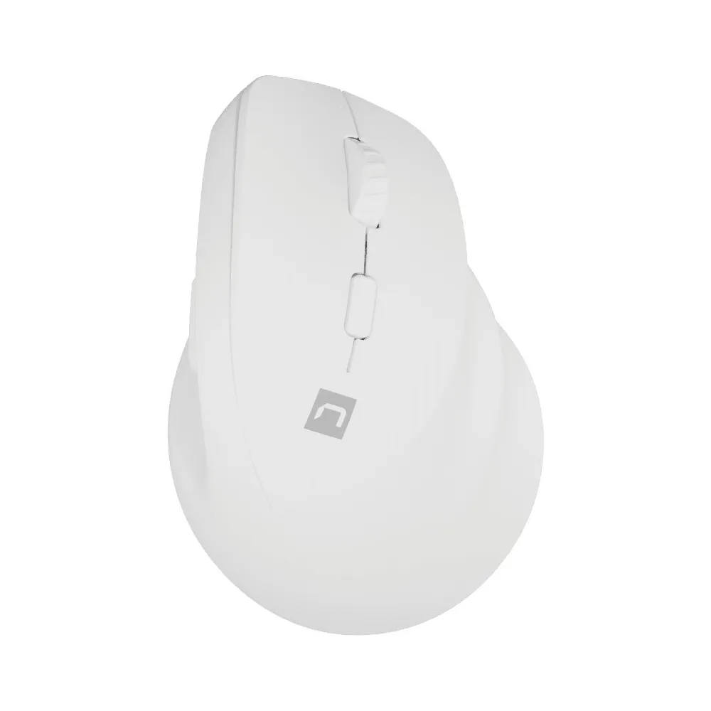 Mysz pionowa Natec Crake 2 NMY-2257 - 2400 DPI, Bluetooth 5.2, 2.4 GHz, Praworęczna, Biała