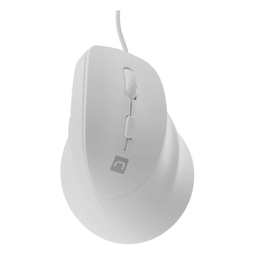 Mysz pionowa przewodowa Natec Crake 2 Pro NMY-2273 - 12800 DPI, USB, Praworęczna, Biała