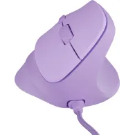 Mysz pionowa przewodowa Natec Crake 2 Pro NMY-2274 - 12800 DPI, USB, Praworęczna, Lawendowa