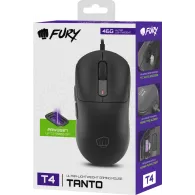 Mysz przewodowa Natec Fury Tanto T4 NFU-2199 - 12000 DPI, Czarna