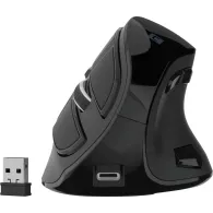 Mysz pionowa bezprzewodowa Natec Euphonie Pro NMY-2291 - BT 5.0, 4000 DPI, Czarna