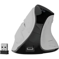 Mysz pionowa bezprzewodowa Natec Euphonie Pro NMY-2378 - BT 5.0, 4000 DPI, Biała