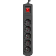 Listwa przeciwprzepięciowa Natec Bercy 400 NSP-1714 - 5 gniazd, 3 m, Czarna