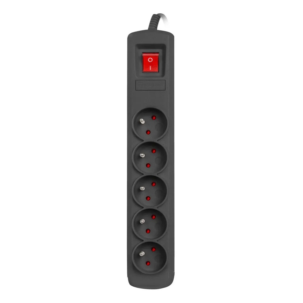 Listwa przeciwprzepięciowa Natec Bercy 400 NSP-1714 - 5 gniazd, 3 m, Czarna