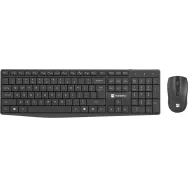 Bezprzewodowy zestaw klawiatury i myszy Natec Squid 2 NZB-1989 - US, 2.4 GHz, Czarny