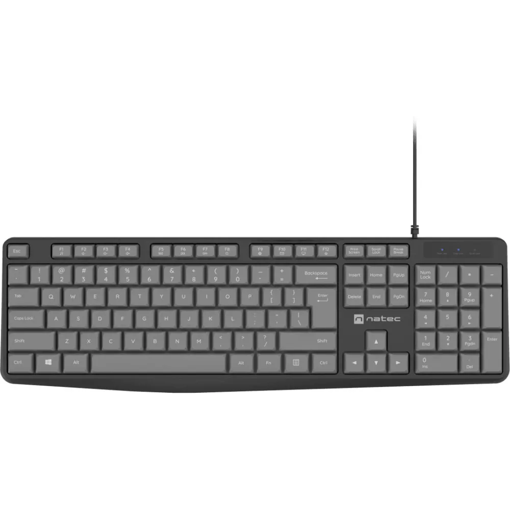 Klawiatura przewodowa Natec Nautilus NKL-1507, US, USB-A, Czarno-szara | Sklep ITnes.pl, IT for BUSINESS