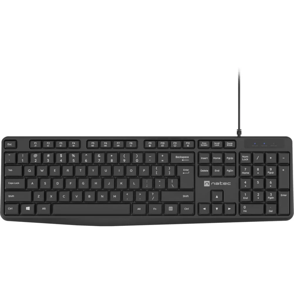 Klawiatura przewodowa Natec Nautilus NKL-1950, US, USB-A, Czarna | Sklep ITnes.pl, IT for BUSINESS