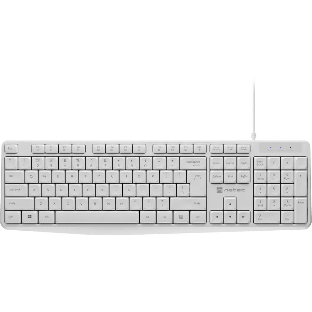 Klawiatura przewodowa Natec Nautilus NKL-1951, US, USB-A, Biała | Sklep ITnes.pl, IT for BUSINESS
