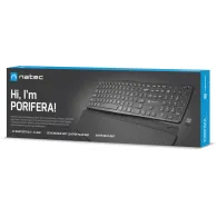 Klawiatura bezprzewodowa Natec Porifera NKL-1995 - US, 2.4 GHz, Bluetooth , Czarna