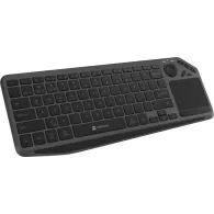 Klawiatura bezprzewodowa z touchpadem Natec Turbot 2 NKL-2317 - US, BT, 2,4 GHz, Czarna