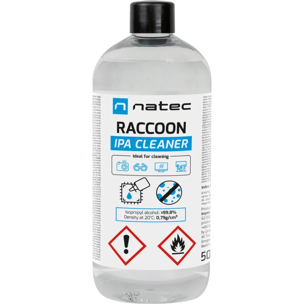 Alkohol izopropylowy Natec Raccoon IPA Cleaner NSC-2453 - 500 ml