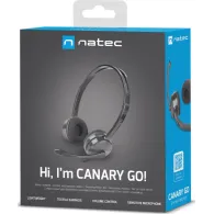 Zestaw słuchawkowy Natec Canary Go NSL-1665 - Nauszne, Zamknięte, Czarne