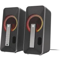 Głośniki Genesis Helium 100BT NCS-1635 - RGB, Stereo, Bluetooth, 10W RMS, Czarno-srebrne