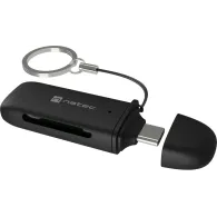 Czytnik kart pamięci Natec Scarab C NCZ-2365 - USB-C 3.2 Gen 1, SD, SDHC, SDXC, T-Flash, microSD, microSDHC, microSDXC, Czarny