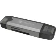 Czytnik kart pamięci Natec Scarab 3 NCZ-2262 - USB-A|USB-C 3.2 Gen 1, SD|SDHC|SDXC|T-Flash|microSD|microSDHC|microSDXC