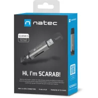 Czytnik kart pamięci Natec Scarab 3 NCZ-2262 - USB-A|USB-C 3.2 Gen 1, SD|SDHC|SDXC|T-Flash|microSD|microSDHC|microSDXC