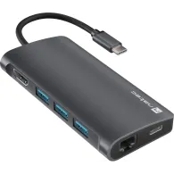 Stacja dokująca USB-C Natec Fowler 2 V2 NMP-2162 - HDMI, MicroSD|SD, RJ-45, USB-A, USB-C
