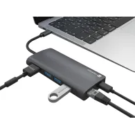 Stacja dokująca USB-C Natec Fowler 2 V2 NMP-2162 - HDMI, MicroSD|SD, RJ-45, USB-A, USB-C