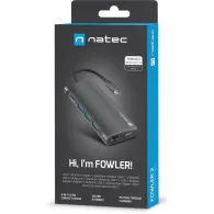 Stacja dokująca USB-C Natec Fowler 2 V2 NMP-2162 - HDMI, MicroSD|SD, RJ-45, USB-A, USB-C