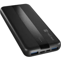 Powerbank Natec Trevi Slim Q 10000 mAh NPB-2294 - Micro USB, USB-A, USB-C, Czarny