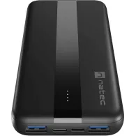 Powerbank Natec Trevi Slim Q 10000 mAh NPB-2294 - Micro USB, USB-A, USB-C, Czarny