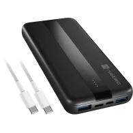 Powerbank Natec Trevi Slim Q 10000 mAh NPB-2294 - Micro USB, USB-A, USB-C, Czarny