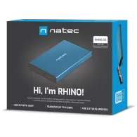 Obudowa zewnętrzna Natec RHINO GO SATA USB 3.0 NKZ-1280 do dysków 2,5" - Niebieska