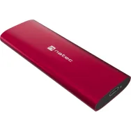 Obudowa na dysk SSD Natec Rhino M.2 NVMe Lite USB-C 3.1 Gen 2 NKZ-2471 - Aluminium, Czerwona
