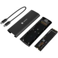 Obudowa na dysk SSD Natec Rhino M.2 NVMe Lite USB-C 3.1 Gen 2 NKZ-2286 - Aluminium, Czarna