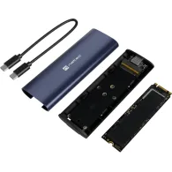 Obudowa na dysk SSD Natec Rhino M.2 NVMe Lite USB-C 3.1 Gen 2 NKZ-2472 - Aluminium, Granatowa