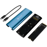Obudowa na dysk SSD Natec Rhino M.2 NVMe Lite USB-C 3.1 Gen 2 NKZ-2473 - Aluminium, Niebieska