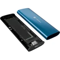 Obudowa na dysk SSD Natec Rhino M.2 NVMe Lite USB-C 3.1 Gen 2 NKZ-2473 - Aluminium, Niebieska