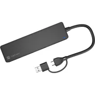 HUB USB Natec Mayfly NHU-2023 - USB-A|USB-C 3.0, 4xUSB-A 3.0, Czarny