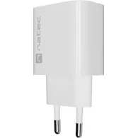 Ładowarka sieciowa Natec Ribera 20W NUC-2396 - 1x USB-C, 1x USB-A, Biała
