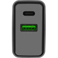 Ładowarka sieciowa Natec Ribera 20W NUC-2062 - 1x USB-C, 1x USB-A, Czarna