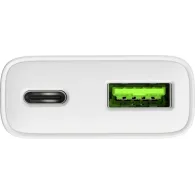 Ładowarka sieciowa Natec Ribera GaN Slim 20W NUC-2376 - 1x USB-C, 1x USB-A, Biała