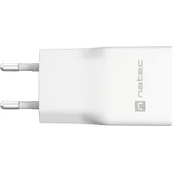 Ładowarka sieciowa Natec Ribera GaN Slim 20W NUC-2376 - 1x USB-C, 1x USB-A, Biała