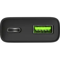 Ładowarka sieciowa Natec Ribera GaN Slim 20W NUC-2377 - 1x USB-C, 1x USB-A, Czarna