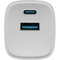 Ładowarka sieciowa Natec Ribera GaN 30W NUC-2140 - 1x USB-C, 1x USB-A, Biała