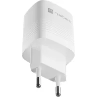 Ładowarka sieciowa Natec Ribera GaN 30W NUC-2140 - 1x USB-C, 1x USB-A, Biała